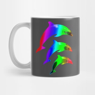 Multicolour Dolphin Save The Whales Animal Print Mug